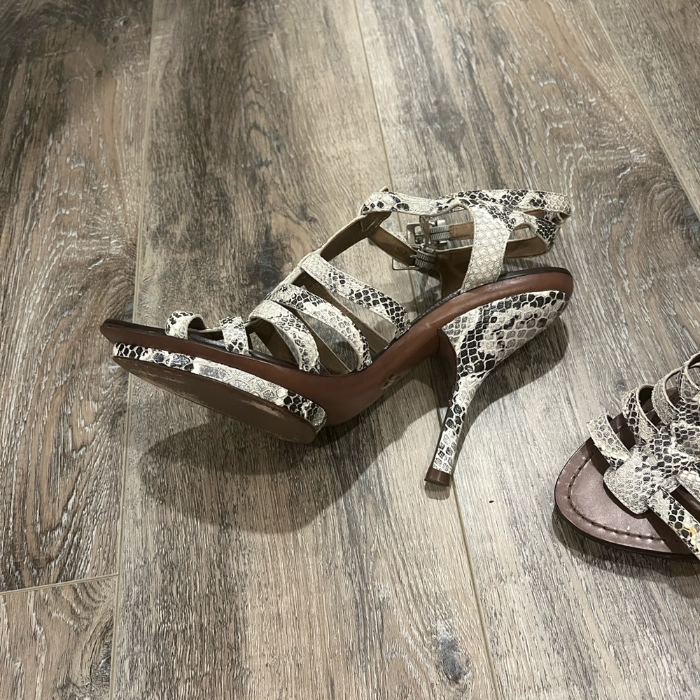 Coach Beige and Brown Wedge Sandals - Picture 11 of 15